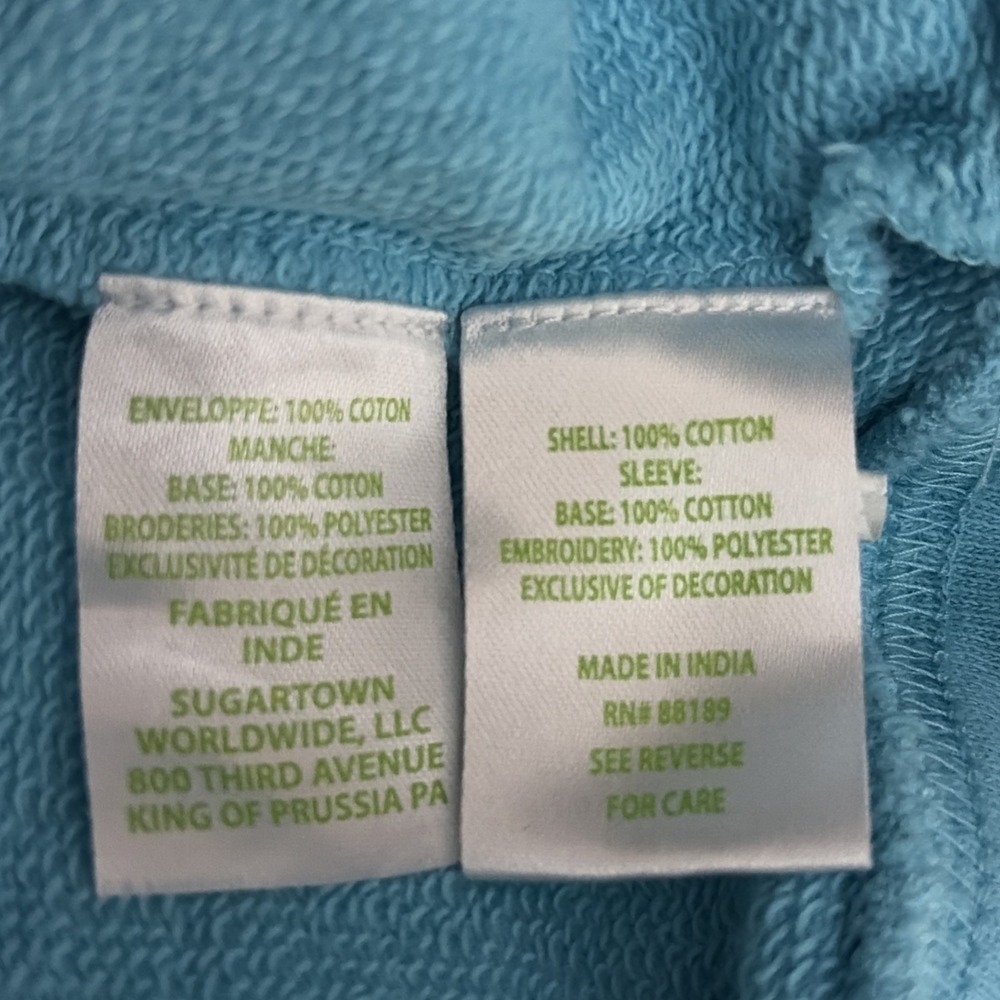 Lilly Pulitzer Top Women's XL Teal Long Sleeve Eyelet Alla Crew Neck Pullover - Picture 10 of 11